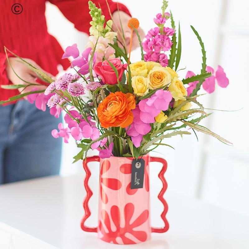 Bright Mother's Day Flowers in a Vase